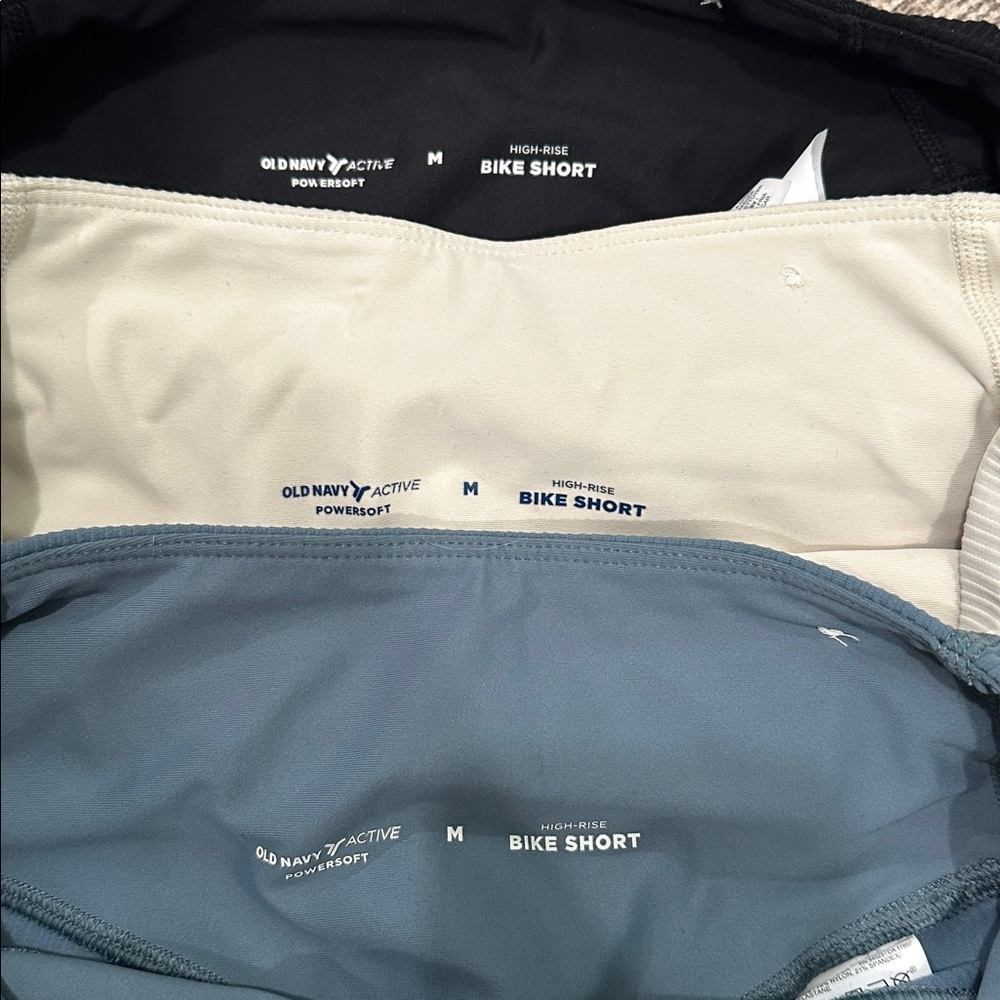 Old Navy Ribbed High-Waist Bike Shorts Trio - Picture 2 of 3
